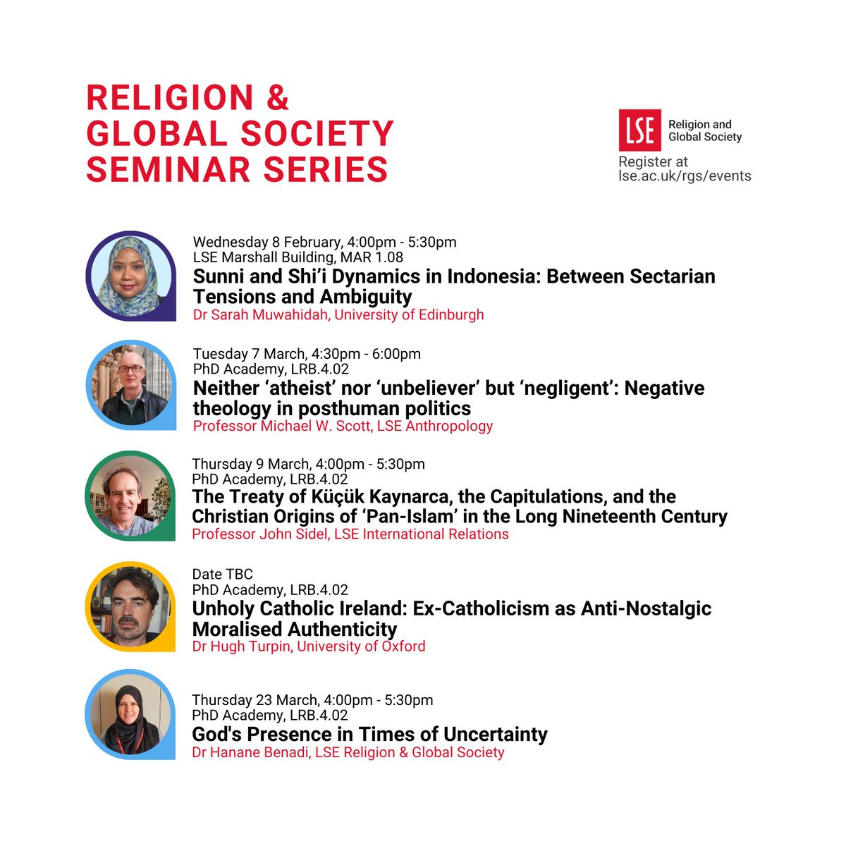 LSE_RGS's tweet photo. Rescheduled 🚨 "Sunni and Shi'i Dynamics in Indonesia: Between Sectarian Tensions &amp; Ambiguity" with Dr Sarah Muwahidah, now on Wednesday 8th February 4:00pm - 5:30pm
➡️ Register at https://t.co/lPR8F5HPx7 https://t.co/beRnRougfZ