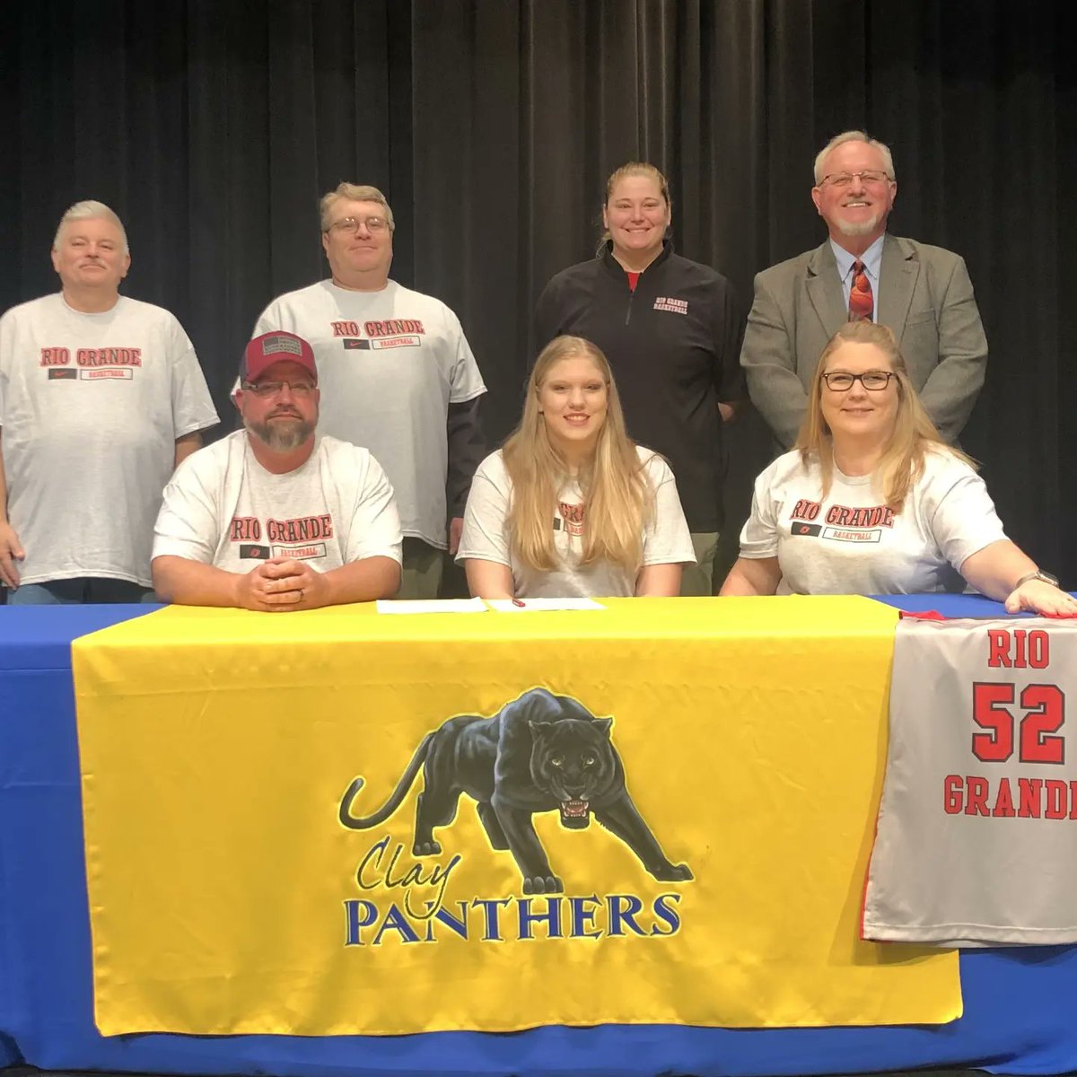 panthers_clay's tweet photo. Congratulations to Morgan McCoy on signing her Letter of intent to continue her academic and Athletic career as part of Rio Grande WBB.
@MorganM85584771 
@claylsdsports @Claygbkcoachem1 
@RIOWBB 
@rioredstorm 
@URioGrande 
@SOSAOhio https://t.co/Rxwylvztmi