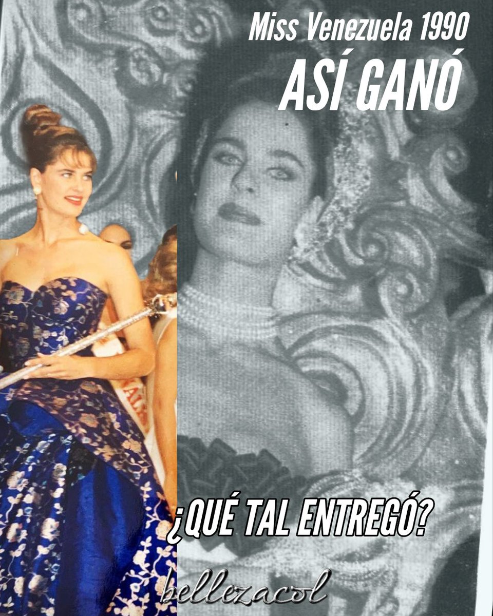 bybellezacol's tweet photo. ASÍ GANÓ #missvenezuela1990 #andreinagoetz ¿Qué tal entregó? 

#bellezacol https://t.co/lD1lKebIwt