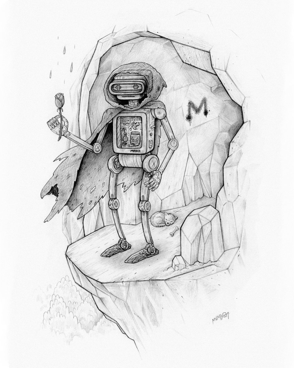 mumbot's tweet photo. 🌹 "Marudo's New Specimen" 🥀
1/1 in MUMBOT WORLD collection
Owned by @CaptainDadpants 🤖
#mumbotworld #MUMBOT #graphite #Marudo #collector #cryptoArt #NFT #robot #graphitegang https://t.co/SuVeDM644N