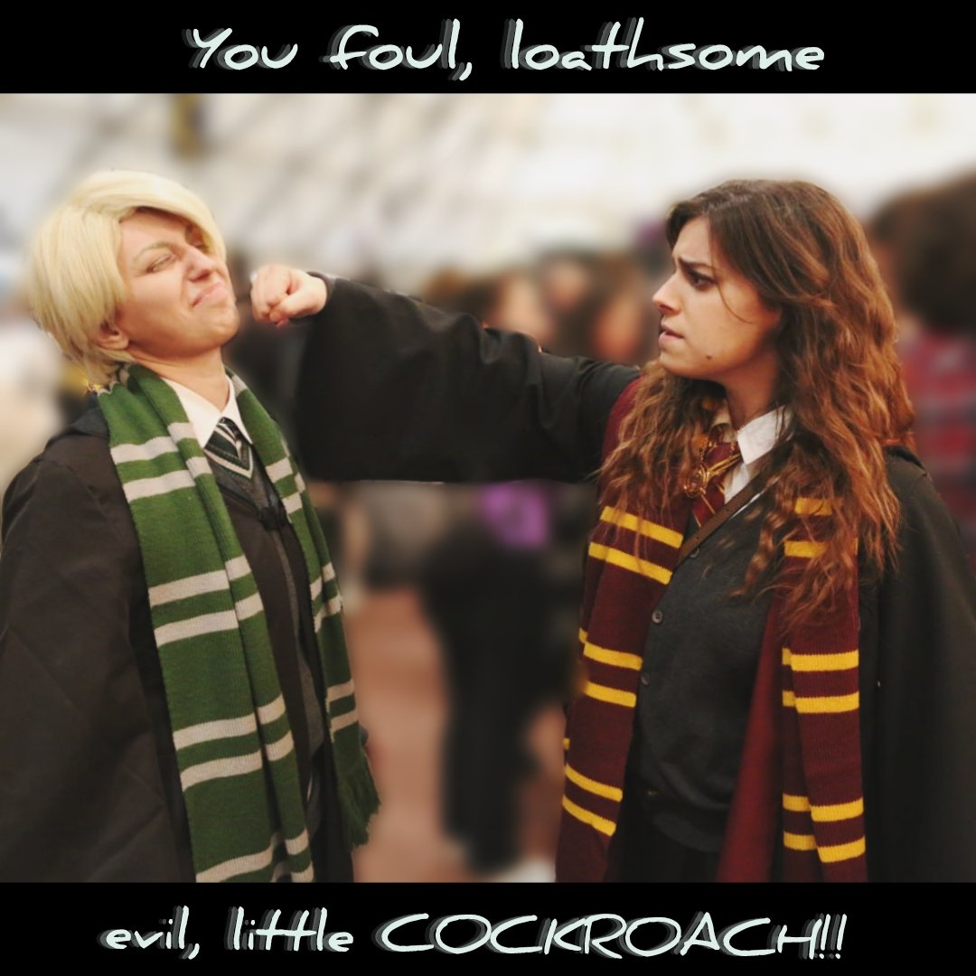 NcterePassus's tweet photo. {{ Guys I know I disappeared, kinda lost my muse for Draco for now... But yesterday I was at a con and I just found the perfect Hermione, so have this in exchange?? https://t.co/IqoO6IYnEY