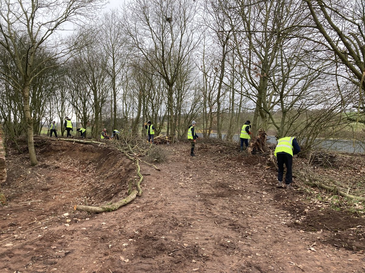 LHCRT1's tweet photo. Our green team and DofE volunteers were back at Darnford Moors on Saturday, clearing more hedging offcuts and creating more deadhedging in the woodland.
#LichfieldLocal https://t.co/76OO0BuUHS
