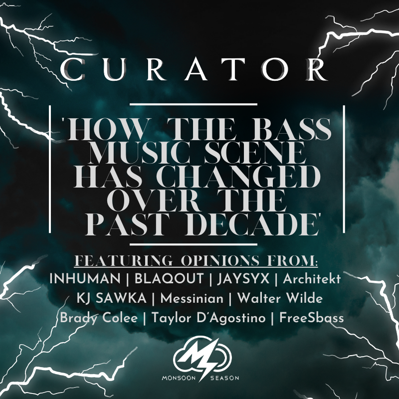 MonsoonSeasonUS's tweet photo. @CuratorPresents interviews @inhuman_society @BlaqoutDubstep @jaysyx @iamthearchitekt @bunniculadubs @KjSawka @MCMessinian @colee_photo @OuterSbassGahbe @ItsWalterWilde - on how they've seen the bass music scene change from 2010 until now!

Read more: https://t.co/oUZZzoCLrv https://t.co/lVjL1Iifga