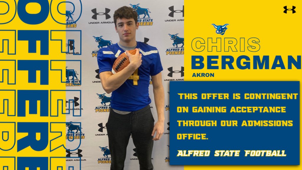 Thank you to <a href="/ALFREDSTATEFB/">ALFRED STATE FOOTBALL</a> for the offer!! <a href="/CoachLinnAState/">Scott Linn</a>