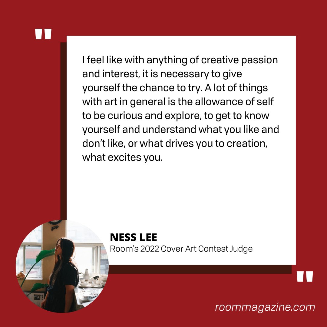 RoomMagazine's tweet photo. Roomie Micah Killjoy had a chance to chat with artist and this year's #CoverArtContest judge, Ness Lee (@nessnesslee) on artistic practice, process, self-care, and the importance of a solid work space for art. The Cover Art Contest closes Feb 15, 2023. https://t.co/2KuOntGDrw https://t.co/KEpZ01SIfI