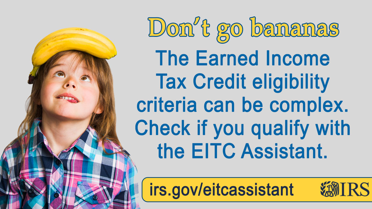 Every year, millions of taxpayers don’t claim the Earn Income Tax Credit from the #IRS because they don’t know they’re eligible. Together, let’s spread the word about #EITC: irs.gov/eitc