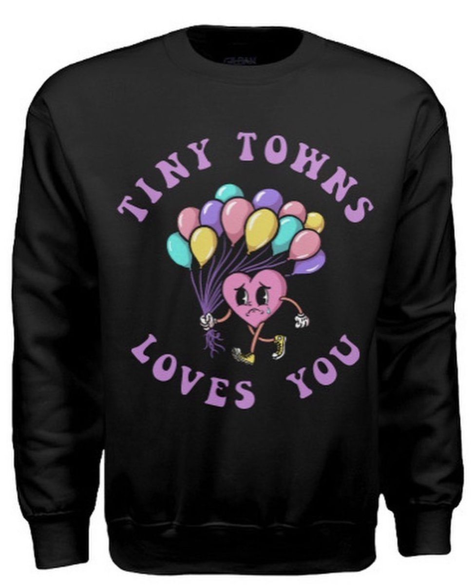 tinytownsband's tweet photo. NEW MERCH DROP

THEIR POST WAS TOO LONG FOR TWITTER 

CHECK OUT THEIR INSTAGRAM OR FACEBOOK PAGE FOR MORE INFO!

CREW NECKS: $45
CHAMPION HOODIES: $40

DM THEM FOR YOUR ORDER!!! https://t.co/gxgap8vRWU