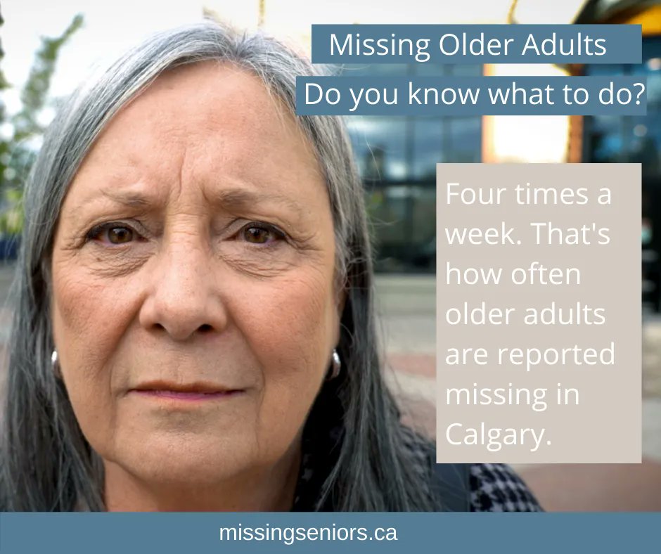 Did you know 4 seniors go missing each week? Learn what do with our helpful Resource Guide for People at Risk of Going Missing - now in 9 languages at 
missingseniors.ca 
#yyc #missingseniors
