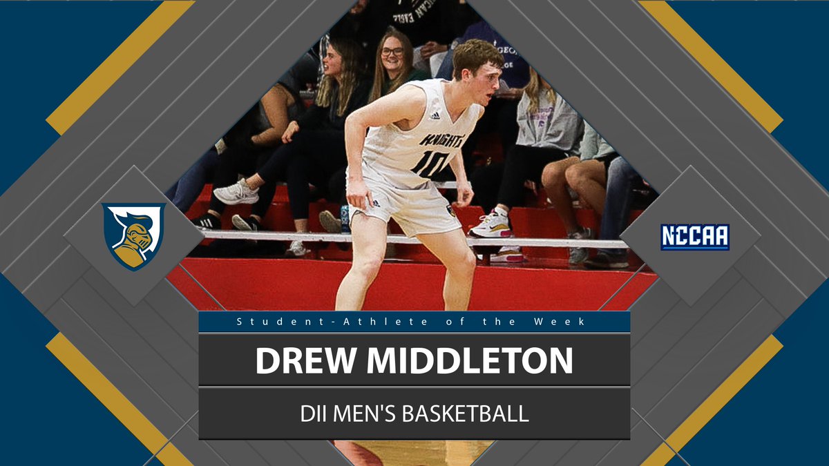🏀 Student-Athlete of the Week 🏀
DII Men's #NCCAABasketball
𝐃𝐫𝐞𝐰 𝐌𝐢𝐝𝐝𝐥𝐞𝐭𝐨𝐧, Spurgeon College
the-n.cc/3RlVdIr | #PlayForHim