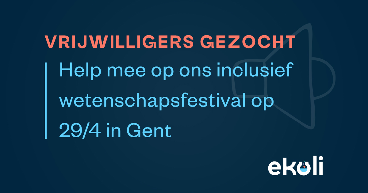 Ekoli_BE's tweet photo. Een Wetenschapsfestival organiseren vraagt veel helpende handen en wij zijn op zoek naar vrijwilligers 💪 Wil jij mee jouw schouders zetten onder de organisatie van ons grootse event op 29 april? Contacteer ons dan als de ⚡ via info@ekoli.be !

#wetenschapsfestival #vrijwilliger https://t.co/KkbgkM6sp0