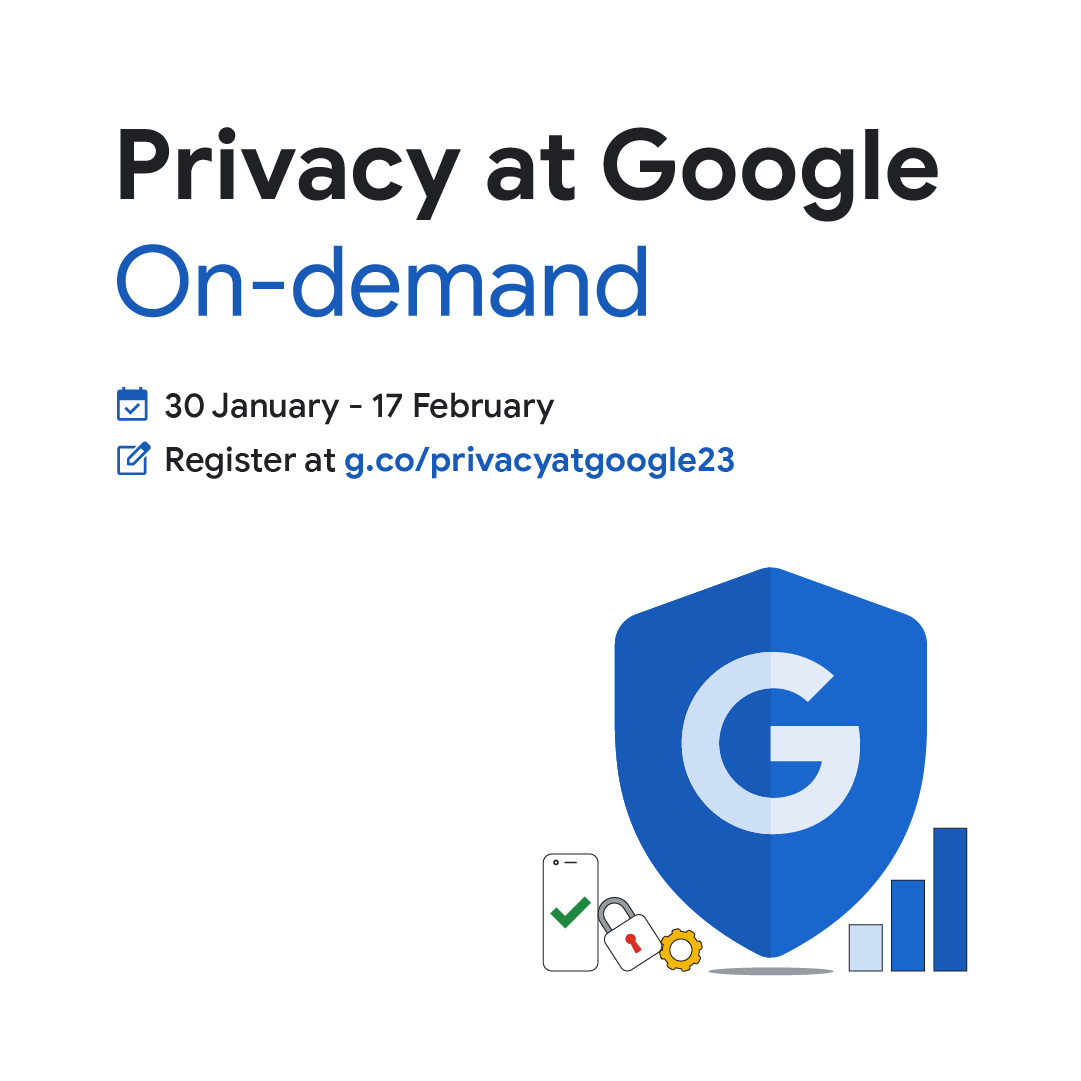 Privacy at Google launches today!

For a limited time only, catch this collection of on-demand content to grow your business in 2023 and beyond → goo.gle/3XQqR3d