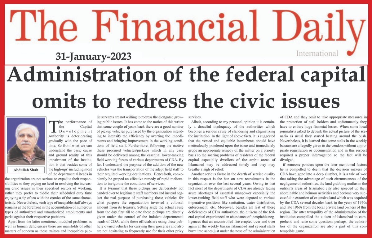 shahjee471's tweet photo. My Article on #CDA, #Islamabad
Link: https://t.co/uxJIV7MB0v https://t.co/4t7XSWvZUX