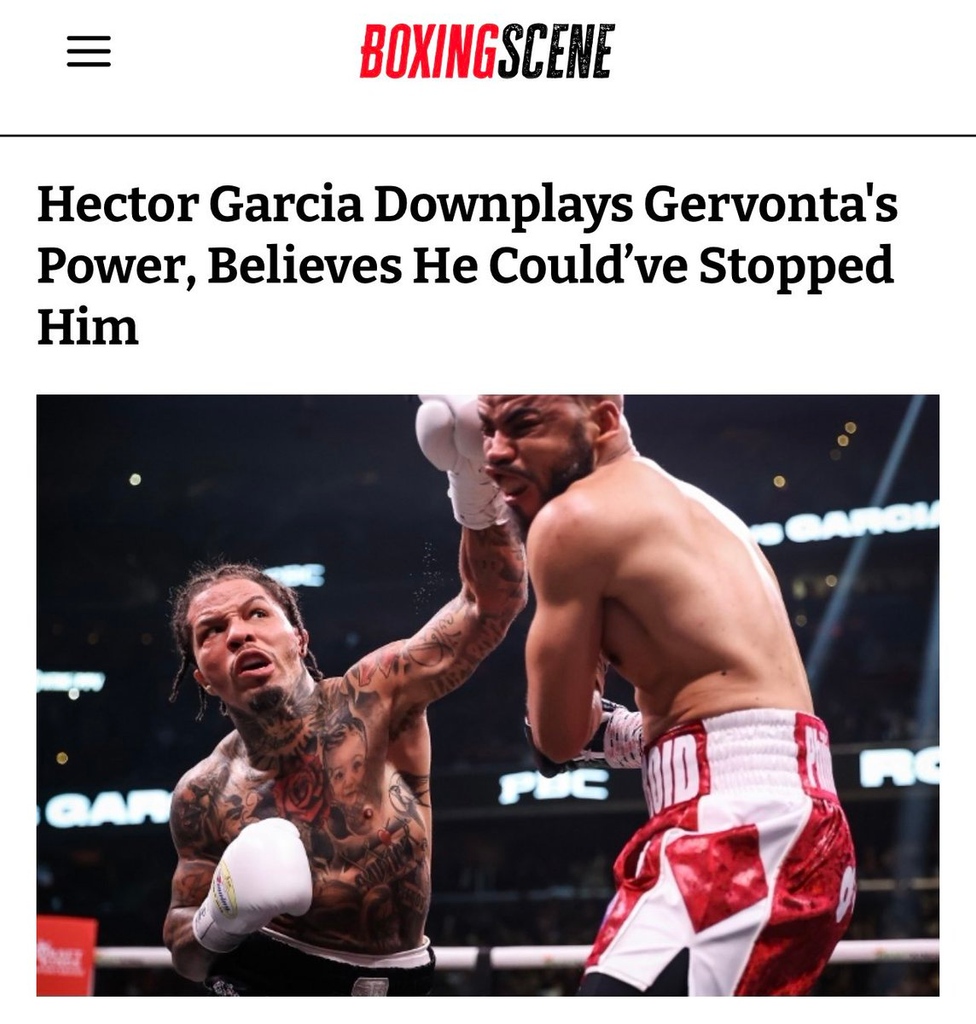 Boxingego's tweet photo. #CapOrFacts Hector Luis Garcia underrates Gervonta Davis' power after QUITTING and being knocked out with blurred vision by Gervonta Davis. Is Hec Cappin or Snappin? #GervontaDavis #HectorLuisGarcia #Boxingego https://t.co/MLOY4qeYBr