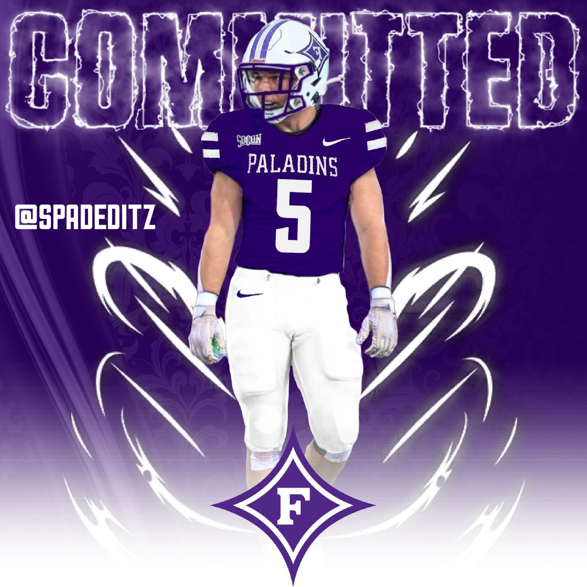 vinnyjordan2023's tweet photo. COMMITTED!! Very excited and honored to share that I will be continuing my academic and athletic career at Furman University!! #diamondcha23ers @CoachKLewDL @CoachWrightC @FUCoachHendrix @PaladinFootball @BigDubFootball @coachcaponewhs @GHFootwork @CoachHall318 https://t.co/YuHHN54WjA