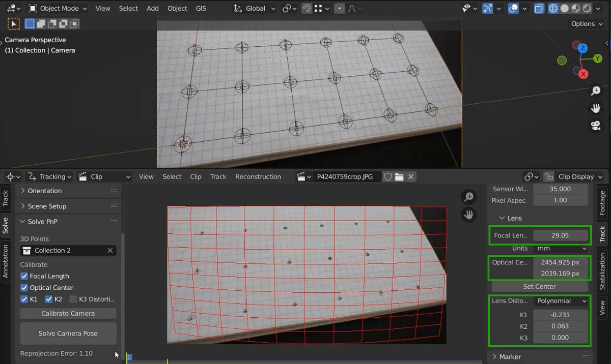 superhivemarket's tweet photo. Camera PnPoint is an add-on for #b3d that brings a powerful Perspective-n-Point solver to the camera tracking workbench. It also includes a Camera Calibration solver that allows adjusting the most relevant lens parameters. https://t.co/nXdxrCtLnk https://t.co/NROxEMQypl