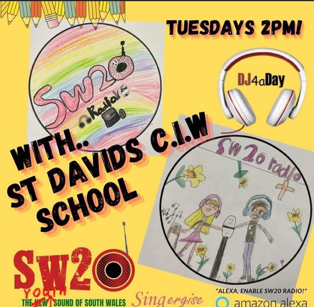 SW20Radio's tweet photo. The Y 4 class from @StDavidsCiWPrm are in our studio tomorrow at 11am to deliver their final written, produced & presented show! We can't wait!π
All with @singergise1 for the #DJ4aday project for the Lead Creative Scheme with @EAS_ExpressArts #futurepresenters #schoolradio https://t.co/YSmIMkGFhg