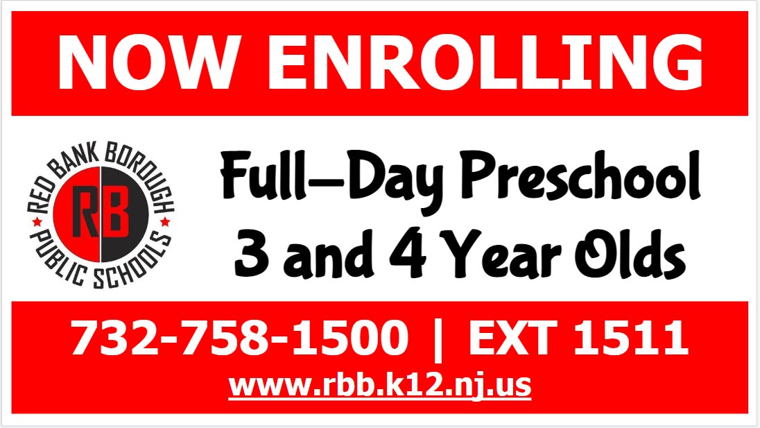 RedBankSup's tweet photo. Looking for a great preschool program for your child? The #RBBisBIA journey starts with our outstanding FULL-DAY preschool program for 3 and 4-year-olds! Fill out an interest form here: https://t.co/TgO94VNtY4! For a family tour click here: https://t.co/Eo2YlSNht5! #DreamBIG https://t.co/Nj3ah92Wxv