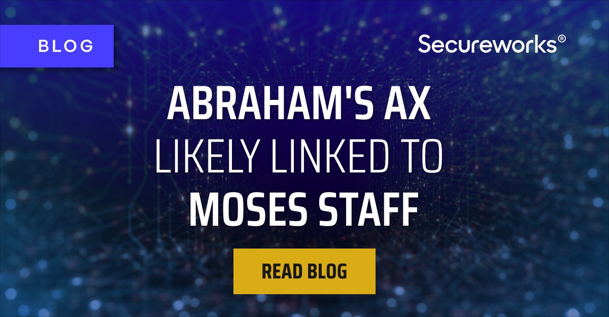 Secureworks's tweet photo. Secureworks CTU researchers have discovered a likely link between #AbrahamsAx and #MosesStaff, noting that both are likely operated by the Iranian #threatgroup, #COBALTSAPLING.
🔍 Learn more about their investigation: https://t.co/kVIM858jDs https://t.co/DCBJqFoPz9