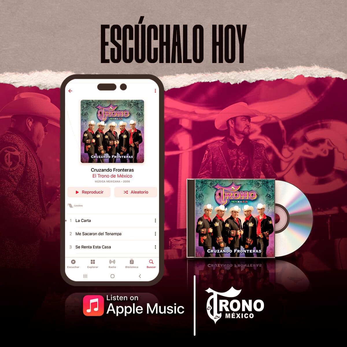 Familia los invitamos a escuchar el Álbum #CruzandoFronteras en #AppleMusic #ElTronoDeMéxico #Oraaa 
music.apple.com/mx/album/cruza…