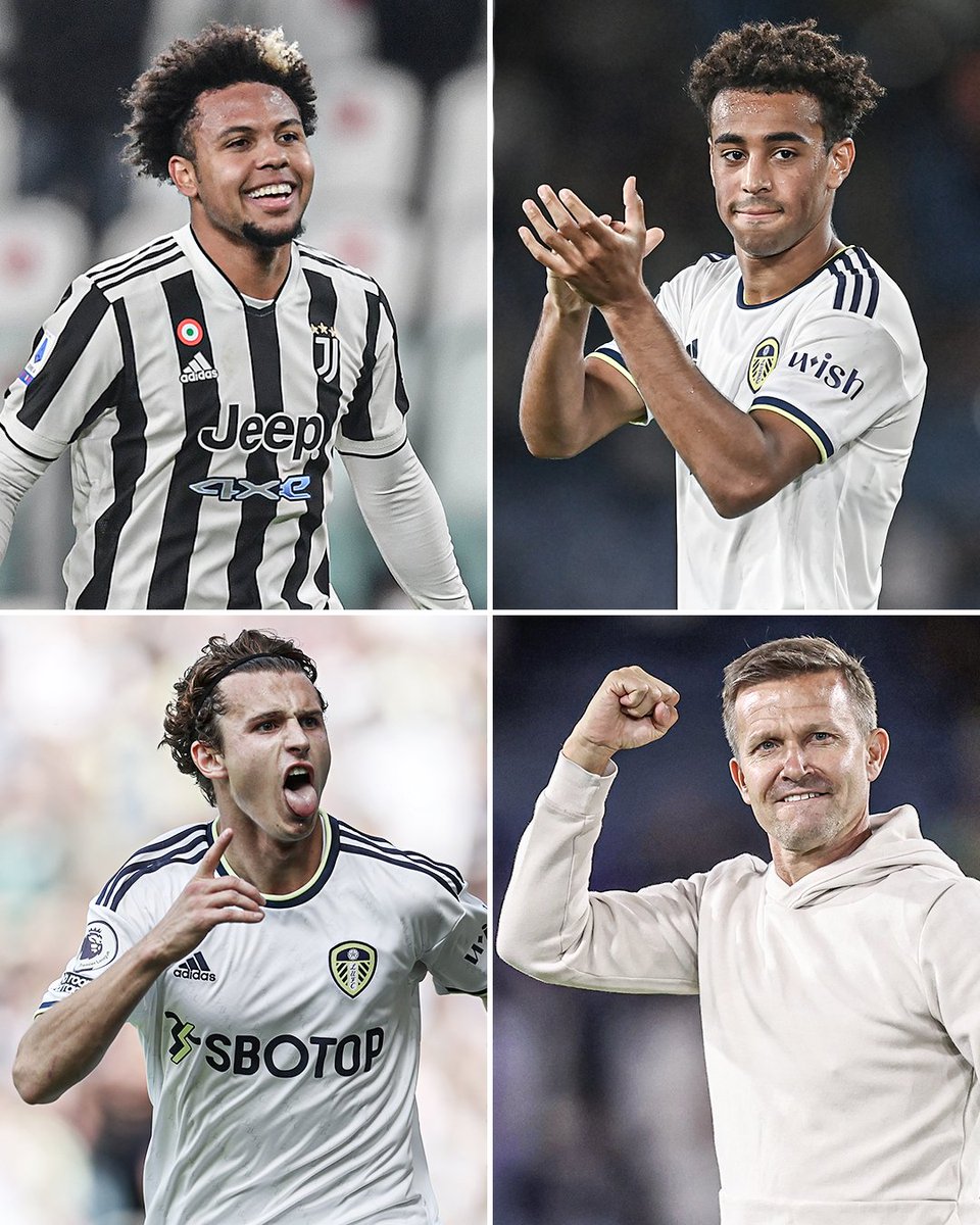 ESPNFC's tweet photo. Leeds United have announced the transfer of Weston McKennie from Juventus.

He joins fellow USMNT teammates Tyler Adams and Brenden Aaronson at Elland Road, under American coach Jesse Marsch.

Leeds USA 🇺🇸 https://t.co/E98otsutKK