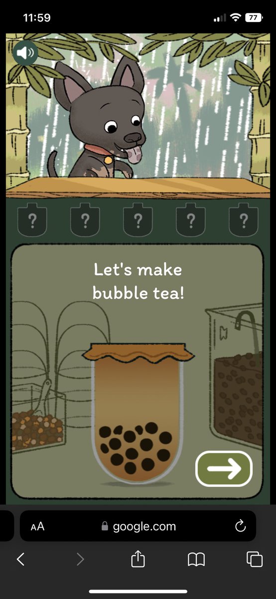 jstgowittheflo's tweet photo. take a break and tap on today’s Google Doodle to make boba! 🧋 https://t.co/6exTefcO2x