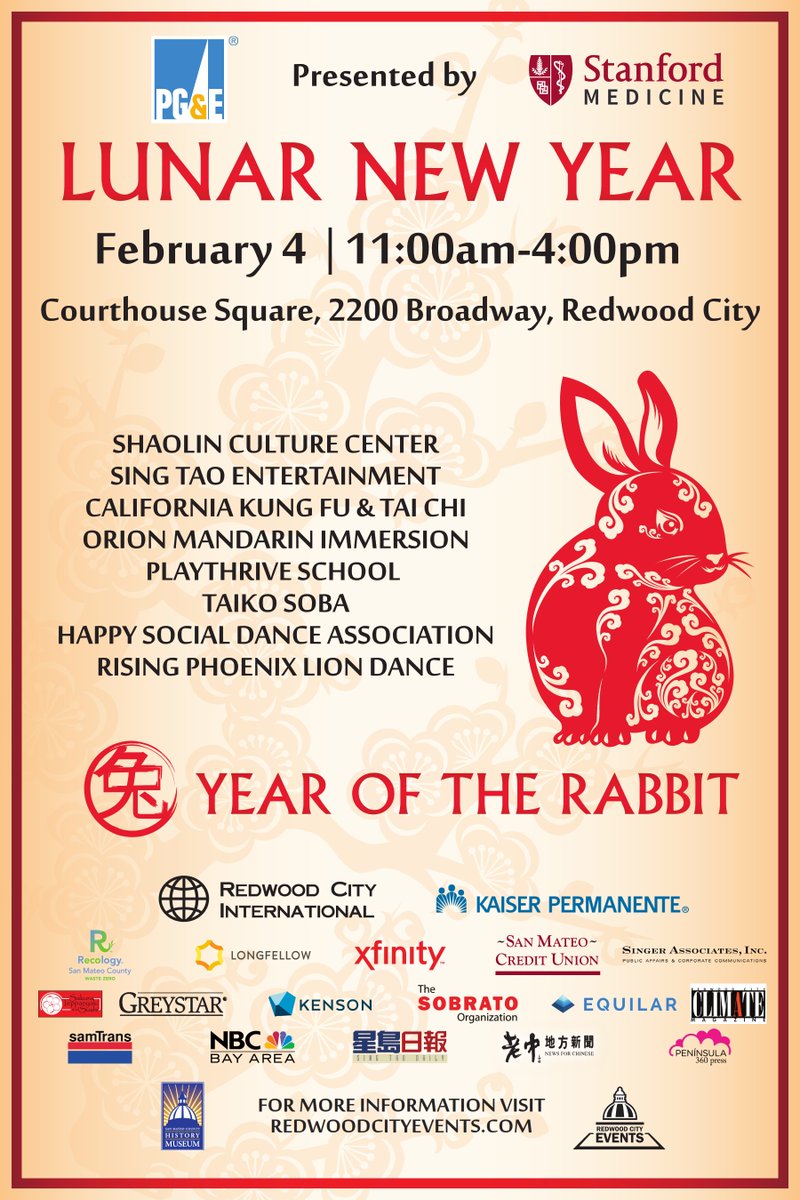 Peninsula 360 Press (@peninsula360p) on Twitter photo Este sábado asiste a la celebración del Año Nuevo Lunar en <a href="/RedwoodCity/">City of Redwood City</a>.
Conoce todos los detalles del evento 👇
peninsula360press.com/es_mx/rwc-cele…
#YearoftheRabbit
#LunarNewYear Este sábado asiste a la celebración del Año Nuevo Lunar en <a href="/RedwoodCity/">City of Redwood City</a>.
Conoce todos los detalles del evento 👇
peninsula360press.com/es_mx/rwc-cele…
#YearoftheRabbit
#LunarNewYear