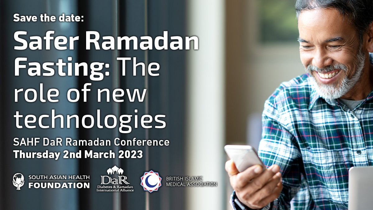 Countdown has begun for <a href="/SouthAsianHF/">SAHF.ORG.UK</a> <a href="/BritishIMA/">British Islamic Medical Association</a> &amp; DaR 2023 #Ramadan Conference 2nd March 2023 in London. Free for all healthcare professionals, SAHF will provide clinical skills &amp; masterclasses for all levels of experience. Link: sahf.org.uk/events
<a href="/kamleshkhunti/">Prof Kamlesh Khunti</a> <a href="/docwas/">Prof. Wasim Hanif</a>