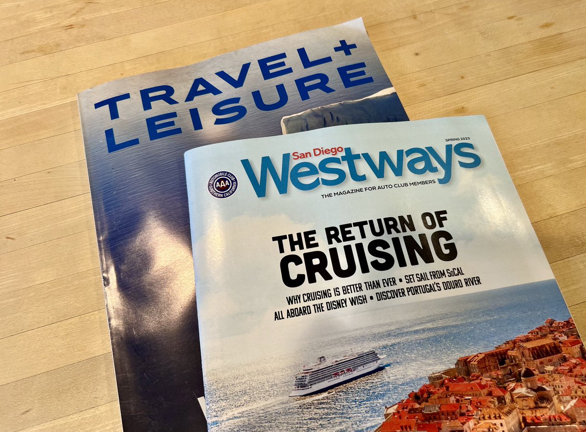 DavidHSwanson's tweet photo. The mail came.

Happy to have February #cruise stories in two of the biggest #travel publications out there. Thanks to my fine editors ⁦@p_brady⁩ at @TravelLeisure⁩ and @jimbenning at ⁦@AAAWestways⁩. They make me look good. https://t.co/durRuMIVtp