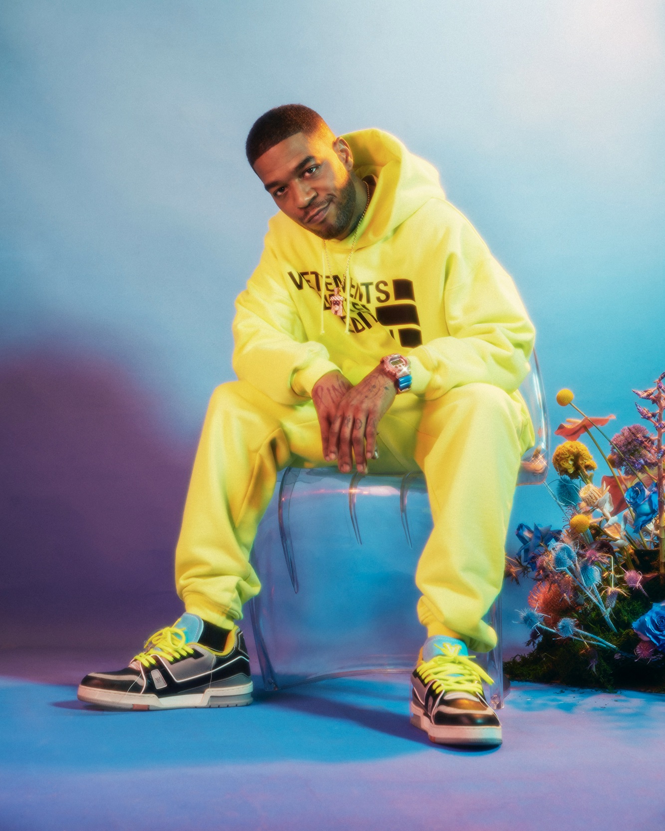 Kid cudi yellow hoodie hot sale