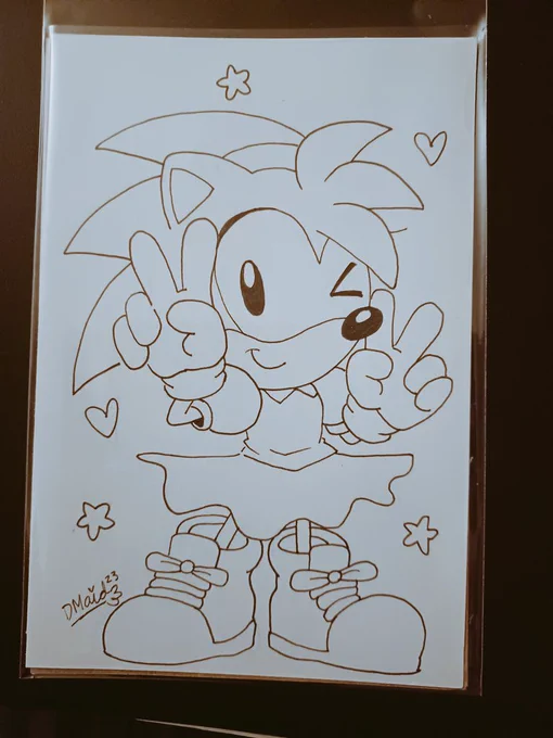 I have 3 sonamy postcards available and a low amount for Vaporwave Zone! Grab them before they are sold out! For each order, I will ink your OC or a character of your choice as a bonus gift!  LAST DAY FOR  THE OFFER IS TOMORROW!!  