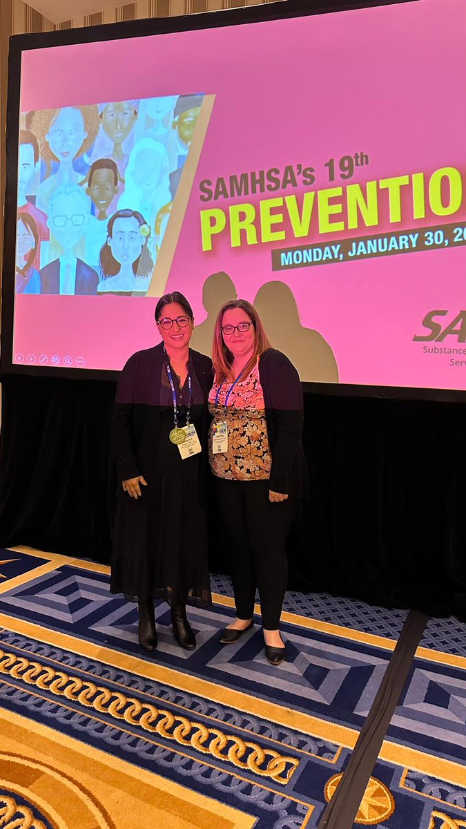 Priscila Giamassi and Christina Mancebo-Torres from the National Hispanic and Latino PTTC delivered a session titled 'Nothing About Us Without Us: How to Scale Up Principles of Community-Led Prevention' today at @samhsagov’s 19th Prevention Day!