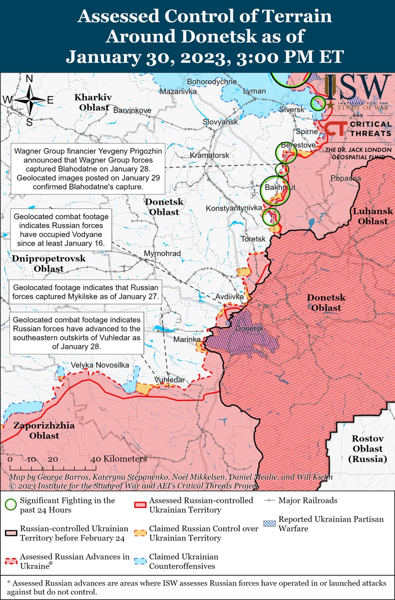 Here are today's control-of-terrain maps for #Russia's invasion of #Ukraine from <a href="/TheStudyofWar/">Institute for the Study of War</a> and <a href="/criticalthreats/">Critical Threats</a> 

Click here to see our interactive map, updated daily: arcg.is/09O0OS