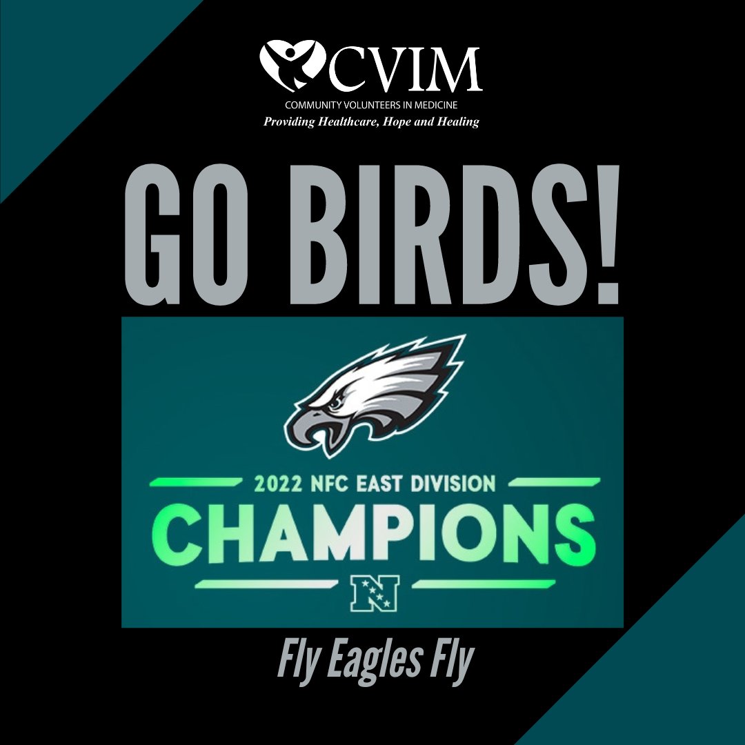CVIMWestChester's tweet photo. CVIM Celebrates the NFC East Champions, our own Philadelphia Eagles!

#GoBirds #FlyEaglesFly #ItsaPhillyThing https://t.co/ZeZBLaNoE1