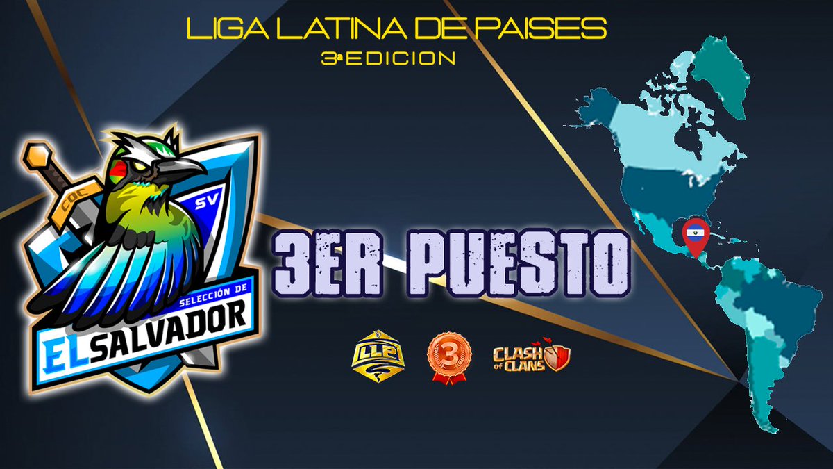 Liga Latina De Países (@llp_coc1) on Twitter photo ⚡️𒆜 𝐓𝐄𝐑𝐂𝐄𝐑 𝐏𝐔𝐄𝐒𝐓𝐎 - 𝐋𝐋𝐏 𒆜⚡️
Felicitaciones por tu desempeño y sigan así dandole duro. Los esperemos en nuestra proxima edición
🌎🇸🇻🔥
<a href="/SelecElSalvador/">Selección Salvadoreña de CoC</a> ⚡️𒆜 𝐓𝐄𝐑𝐂𝐄𝐑 𝐏𝐔𝐄𝐒𝐓𝐎 - 𝐋𝐋𝐏 𒆜⚡️
Felicitaciones por tu desempeño y sigan así dandole duro. Los esperemos en nuestra proxima edición
🌎🇸🇻🔥
<a href="/SelecElSalvador/">Selección Salvadoreña de CoC</a>