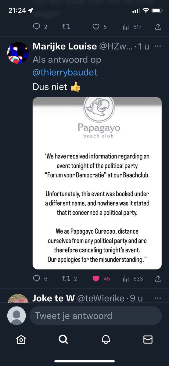 Kirs67's tweet image. Kennen jullie mop van de fascistische politicus die op kosten van zijn domme aanhangers op verkiezingstournee ging naar de Papagaya Club? Hij kwam er niet in…