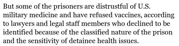 NYTAnon's tweet photo. Covid Cases Spread to 9/11 Defendants at Guantánamo Bay https://t.co/Oj0rlShjLM https://t.co/4Jrj3cgZLI