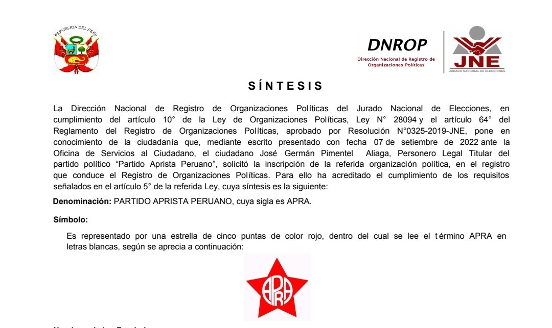 JPA_APRA's tweet photo. ¡El APRA VUELVE!
¡EL APRA NUNCA MUERE!
🇵🇪👏⭐ https://t.co/ObYbhXXNfv