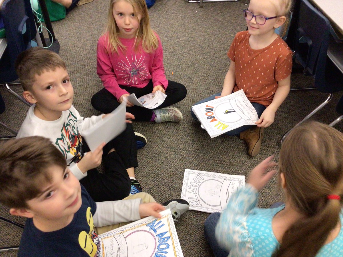 ElzeyMrs's tweet photo. Sharing our penguin books with our classmates! https://t.co/bOYqdw2Fat