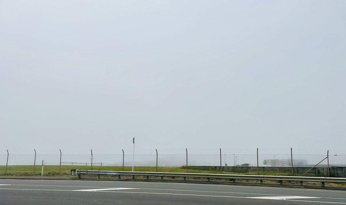 TarahNikora's tweet photo. Lyall Bay and the Wellington Airport thick thick fog 🌫️ https://t.co/T8YpCRfqtn