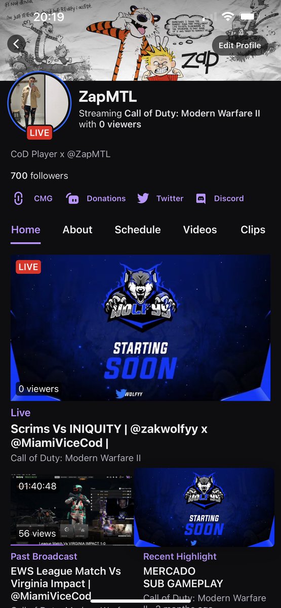 Gintolah's tweet photo. 700 on twitch I know itβs small but it was a grind !!! Thx to everyone #WolvesOnTop https://t.co/gNXhRlcvSi