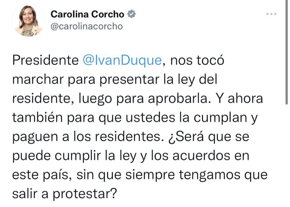 juanchosurgeon's tweet photo. @carolinacorcho señora ministra, por favor escuche a su Yo del pasado y cumpla con el pago de #leyderesidentes #PagoLeydeResidentesYA https://t.co/4uBKKBHUW7
