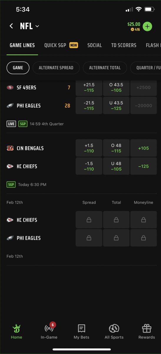 allennathan43's tweet photo. guess even draftkings knew it was scripted @Bengals https://t.co/Ewy2sfBrzx