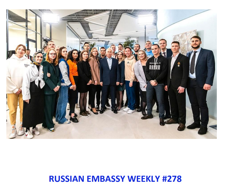 RusEmbUSA's tweet photo. ⚡️Enjoy the 2️⃣7️⃣8️⃣th #RussianEmbassyWeekly⚡️
Read in full: https://t.co/wA9TzEYotg https://t.co/uh6cc4qx1l