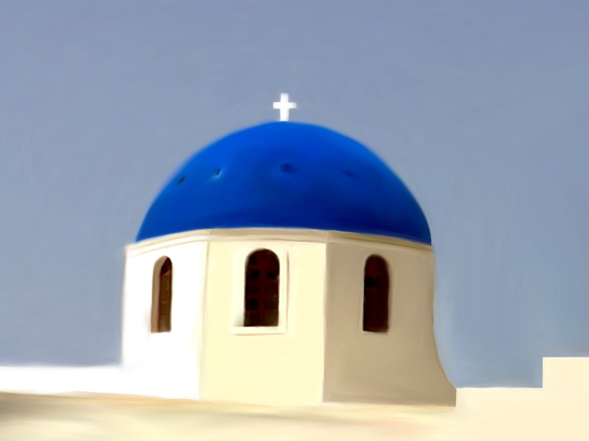 nick_watermn's tweet photo. "Santorini" Painting by NickO from 2017...Custom order sold today! Yeah! #artwork #ArtistOnTwitter #art #painting #painterofthenight #ipadart #ipadimagination #nicko #santorini #greece https://t.co/VbjUrfa2uE
