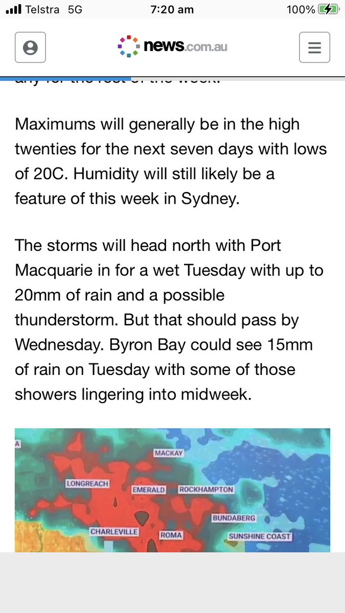 Is this a typo or scare mongering Rain Event next week. Read how many mm rain they are nominating in areas next week. It is Summer still right? news.com.au/technology/env…