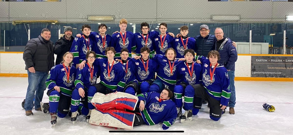 Thanks to Glovertown Minor Hockey for the invite to their u18 tournament. Great weekend for the @PmhaWarriors with their second tournament win of the season.