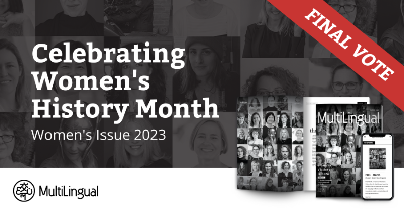 multilingualmag's tweet photo. Thank you to everyone who has already voted for our 2023 Women’s Issue — it’s been an amazing turnout. But we’re not done yet! One week left to vote! 

Send in your vote before Monday, February 6th: https://t.co/TlZ7k4civK

#womeninbusiness #womenshistorymonth #l10n