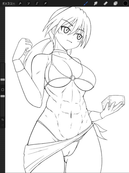 線画。

塗る。 https://t.co/q75mzxByqC 