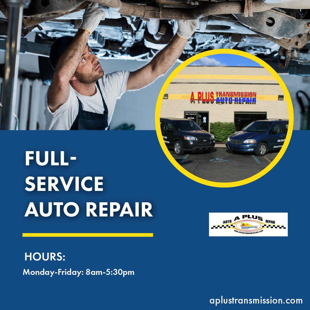 aplustrans's tweet image. A Plus Transmission &amp;amp; Auto Repair is a full-service preventive maintenance and auto repair center specializing in transmission repairs and rebuilds. Call today for all of your automotive needs!  810-355-2377
#APlusTransmission #FullServiceAutoRepair