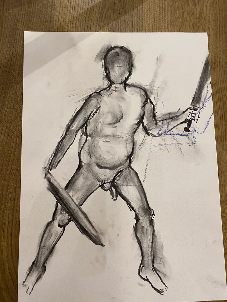 kate_navi's tweet photo. Week 3 life Drawing. Collage and Charcoal. https://t.co/byKyN5O3pP